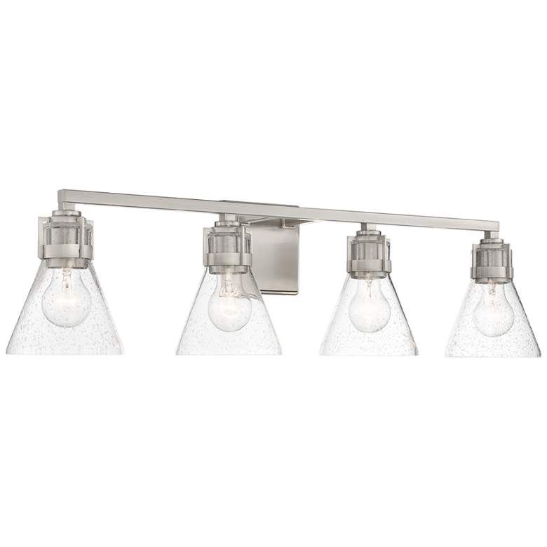 Image 1 Minka Chatham Square 32 1/2" Wide Brushed Nickel 4-Light Bath Light