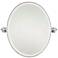Minka Chrome 24" x 24 1/2" Oval Bathroom Wall Mirror