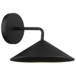 Minka City Streets 10" Wide Coal Black Modern LED Outdoor Wall Light