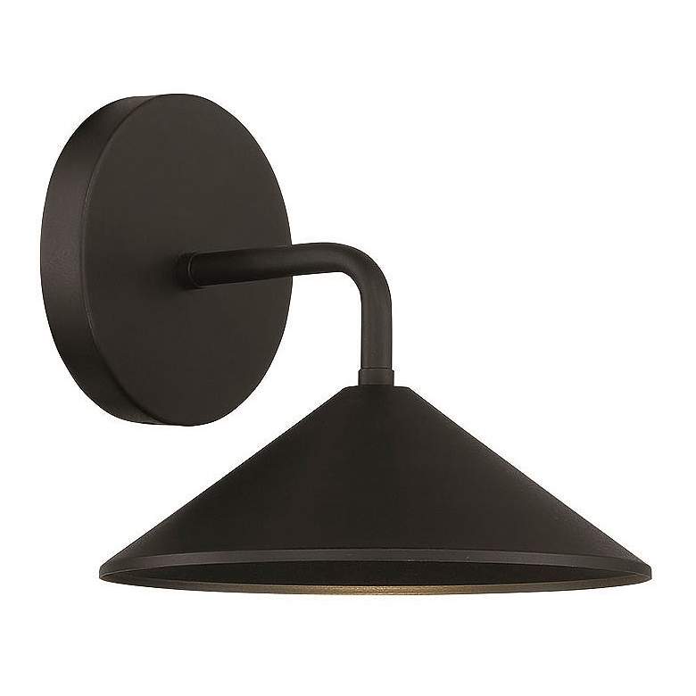 Image 1 Minka City Streets 8" Wide Sand Coal LED Outdoor Wall Light