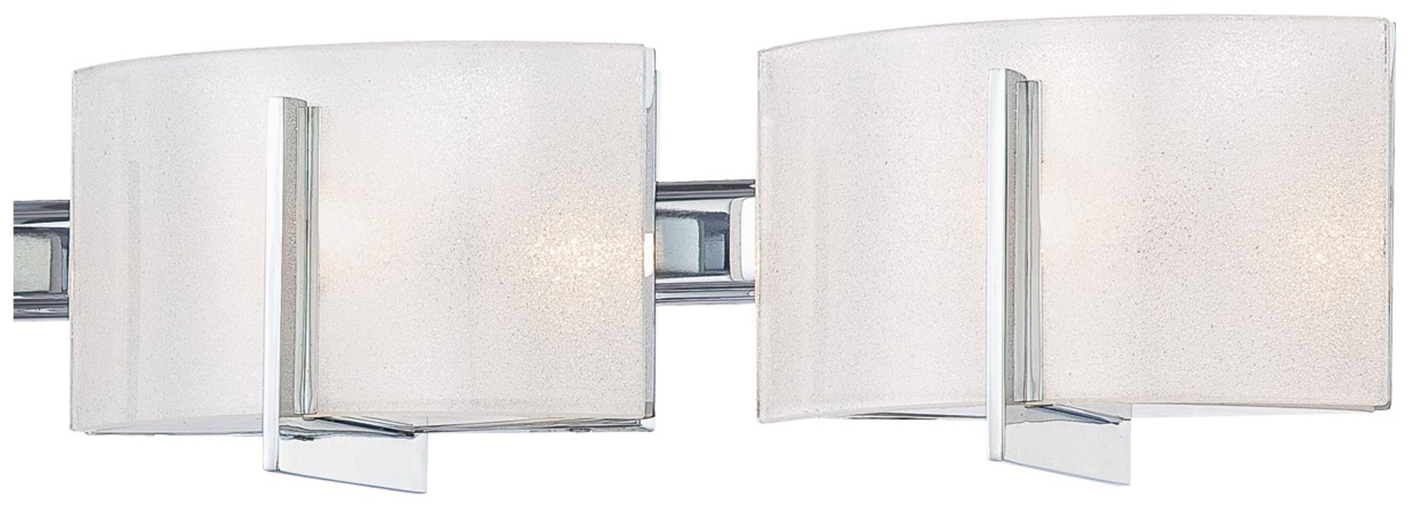 Image 2 Minka Clarte 27" Wide Chrome and White Iris Glass 3-Light Bath Light more views