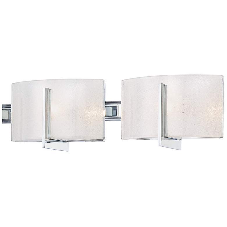 Image 2 Minka Clarte 27" Wide Chrome and White Iris Glass 3-Light Bath Light more views