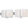 2_Minka Clarte 27" Wide Chrome and White Iris Glass 3-Light Bath Light more views