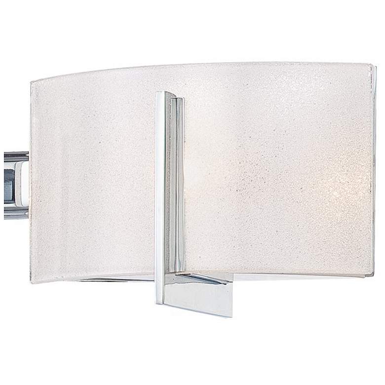 Image 3 Minka Clarte 27" Wide Chrome and White Iris Glass 3-Light Bath Light more views