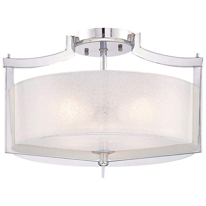 Image 2 Minka Clarte Collection 17 inch Wide Chrome Ceiling Light