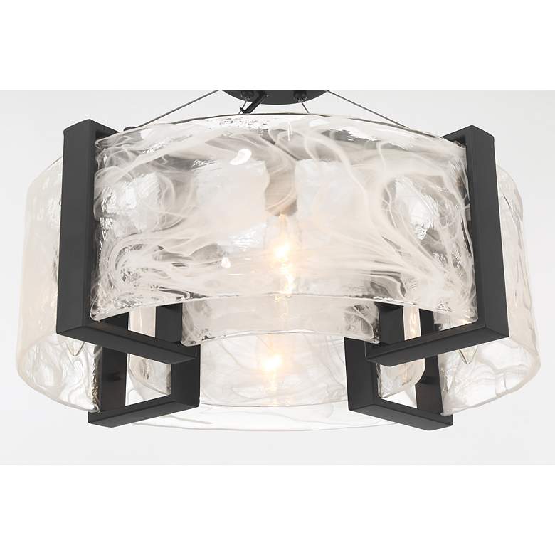 Image 5 Minka Cloud Break 18" Wide 4-Light Art Glass Shade Ceiling Light more views