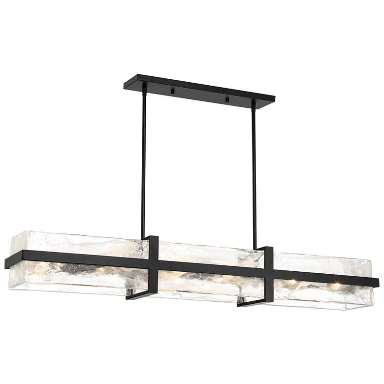 Image 3 Minka Cloud Break 59 3/4" Wide Coal Black Linear Chandelier
