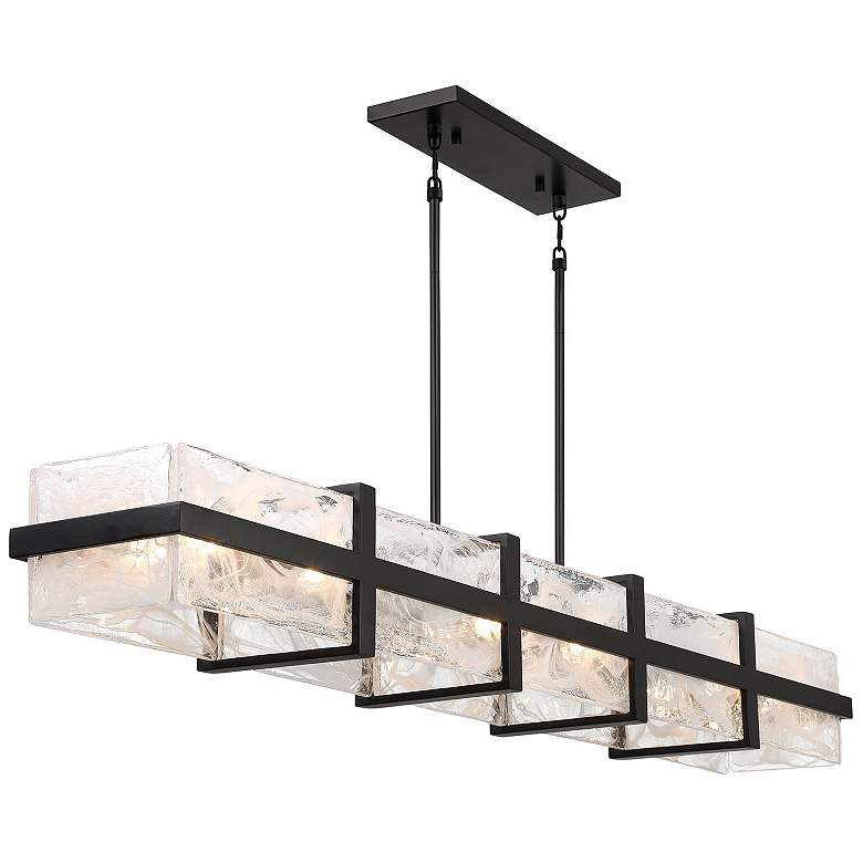 Image 4 Minka Cloud Break 59 3/4" Wide Coal Black Linear Chandelier more views