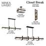Minka Cloud Break 59 3/4" Wide Coal Black Linear Chandelier in scene