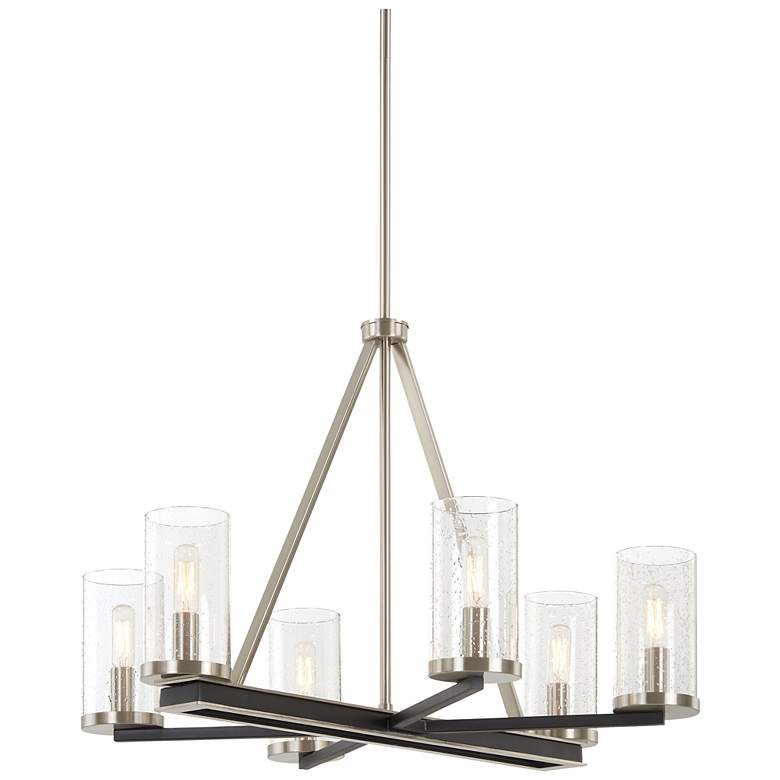 Image 2 Minka Cole's Crossing 26" Coal Brushed Nickel 6-Light Chandelier