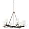 Minka Cole's Crossing 26" Coal Brushed Nickel 6-Light Chandelier
