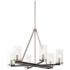 Minka Cole's Crossing 26" Coal Brushed Nickel 6-Light Chandelier