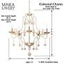 Minka Colonial Charm 28" Wide White Wash and Clay 5-Light Chandelier
