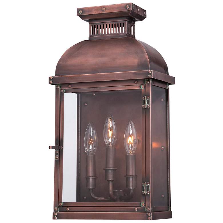 Image 1 Minka Copperton 18 1/2 inch High Copper Outdoor Wall Light