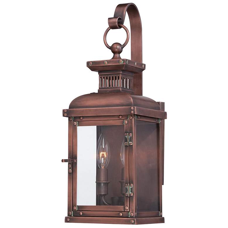 Image 1 Minka Copperton 18 1/4 inch High Copper Outdoor Wall Lantern