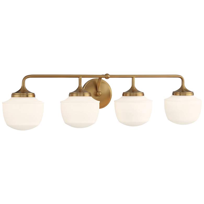 Image 3 Minka Cornwell 32" Wide Aged Brass 4-Light Vanity Bath Light