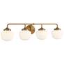 3_Minka Cornwell 32" Wide Aged Brass 4-Light Vanity Bath Light