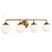 Minka Cornwell 32" Wide Aged Brass 4-Light Vanity Bath Light