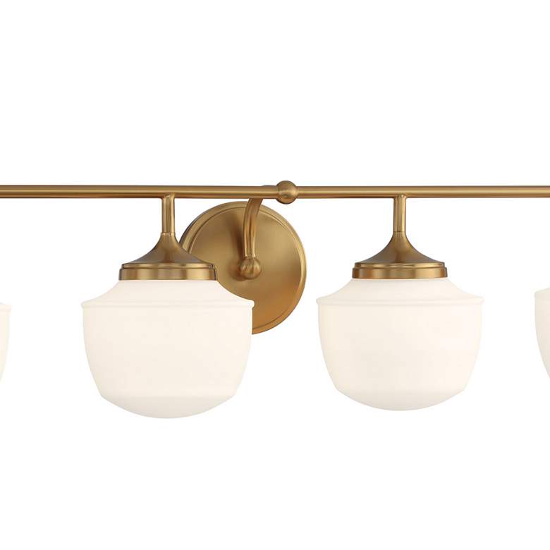Image 7 Minka Cornwell 32" Wide Aged Brass 4-Light Vanity Bath Light more views