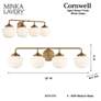 Minka Cornwell 32" Wide Aged Brass 4-Light Vanity Bath Light in scene