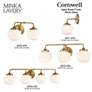 Minka Cornwell 32" Wide Aged Brass 4-Light Vanity Bath Light in scene