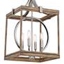 3_Minka Country Estates 14 1/2" Wide Wood and Nickel 4-Light Pendant more views