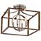 Minka Country Estates 16 1/2" Wide Faded Wood 4-Light Ceiling Light