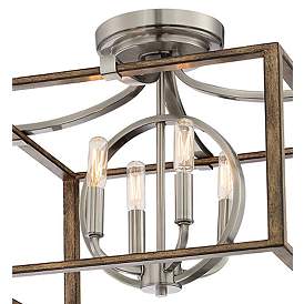 Image3 of Minka Country Estates 16 1/2" Wide Faded Wood 4-Light Ceiling Light more views
