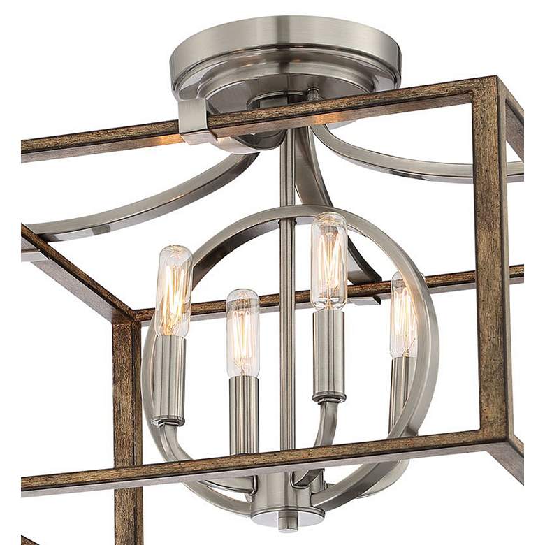 Image 3 Minka Country Estates 16 1/2" Wide Faded Wood 4-Light Ceiling Light more views