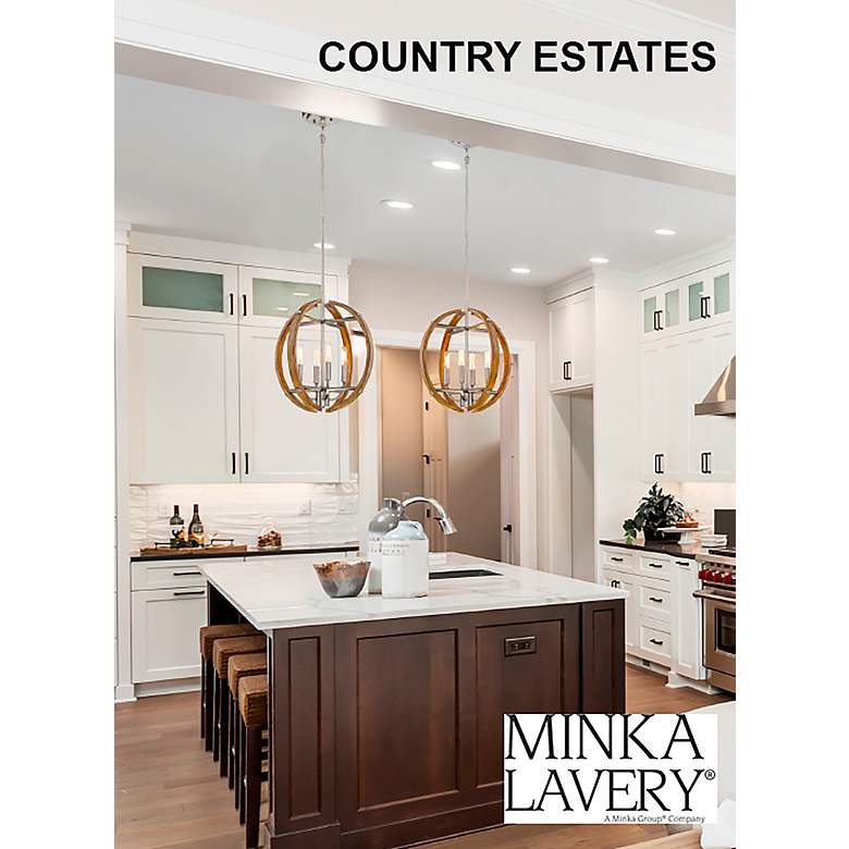 Image 4 Minka Country Estates 16 3/4" Wide Wood and Nickel 4-Light Pendant more views