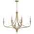 Minka Covent Park 40" Wide Brushed Gold 6-Light Candelabra Chandelier