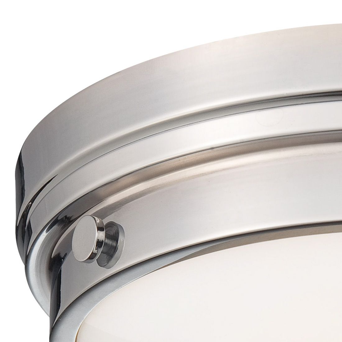 Image 4 Minka Culver 13 1/4" Wide White Glass and Chrome Button Ceiling Light more views