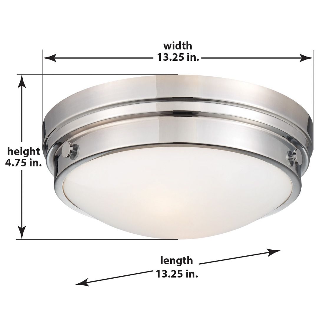 Image 6 Minka Culver 13 1/4" Wide White Glass and Chrome Button Ceiling Light more views