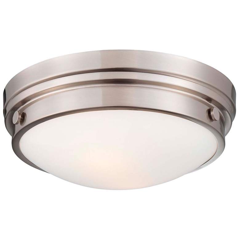 Image 2 Minka Culver Collection 13 1/4" Wide Brushed Nickel Ceiling Light