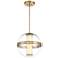 Minka Divinely 16 3/4" Wide Modern Celeste Brass LED Pendant Light