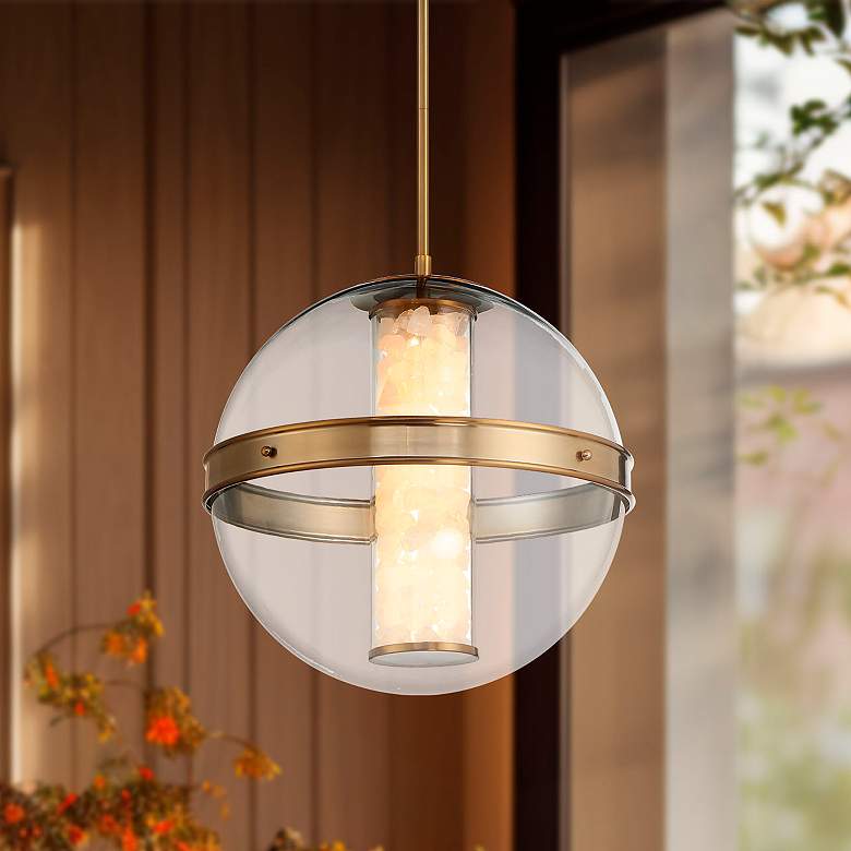 Image 1 Minka Divinely 16 3/4" Wide Modern Celeste Brass LED Pendant Light