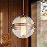 1_Minka Divinely 16 3/4" Wide Modern Celeste Brass LED Pendant Light