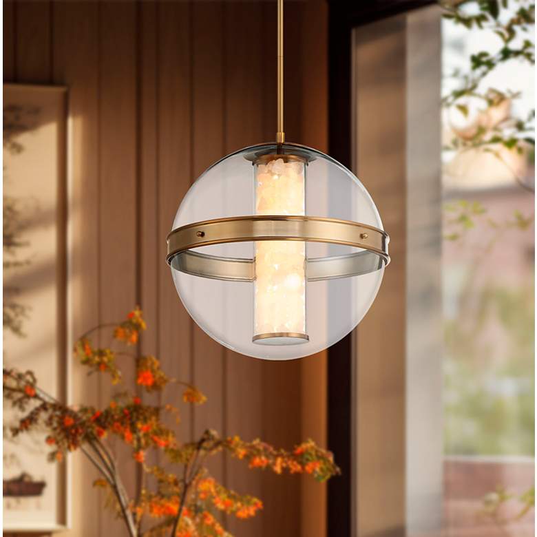 Image 3 Minka Divinely 16 3/4" Wide Modern Celeste Brass LED Pendant Light more views