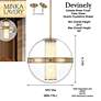 Minka Divinely 16 3/4" Wide Modern Celeste Brass LED Pendant Light