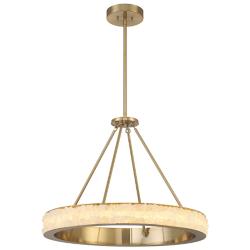Minka Divinely 29" Wide Celeste Brass Ring LED Pendant Light