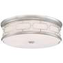 Minka Drum Flush Mount 20" Modern Deco Nickel LED Ceiling Light