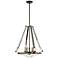 Minka Eden Valley 22" Wide Smoked Iron w/ Aged Gold 5-Light Chandelier