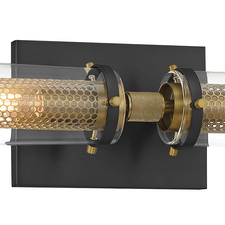Image 5 Minka Emmerham 20 1/4" Wide Coal and Soft Brass 2-Light Bath Light more views