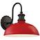 Minka Escudilla 11 3/4" Red Gloss Modern Industrial Outdoor Wall Light