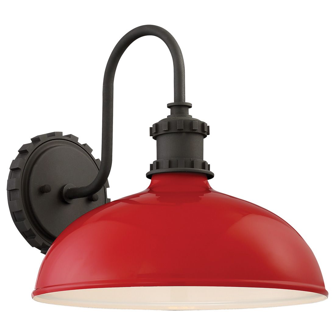Minka Escudilla 11 3/4" Red Gloss Modern Industrial Outdoor Wall Light