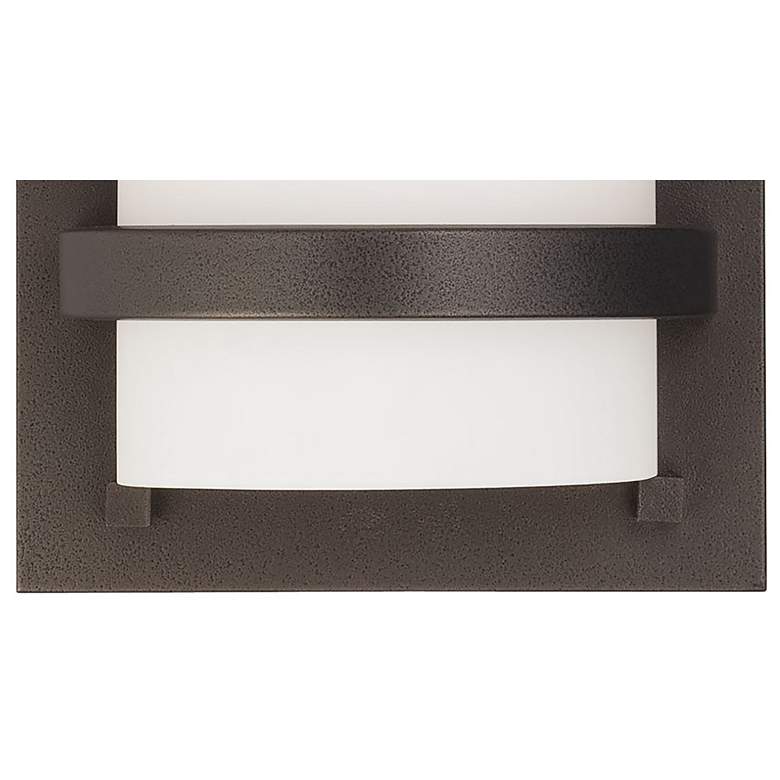 Image 4 Minka Fieldale Lodge 10" High Smoked Iron White Glass Wall Sconce more views