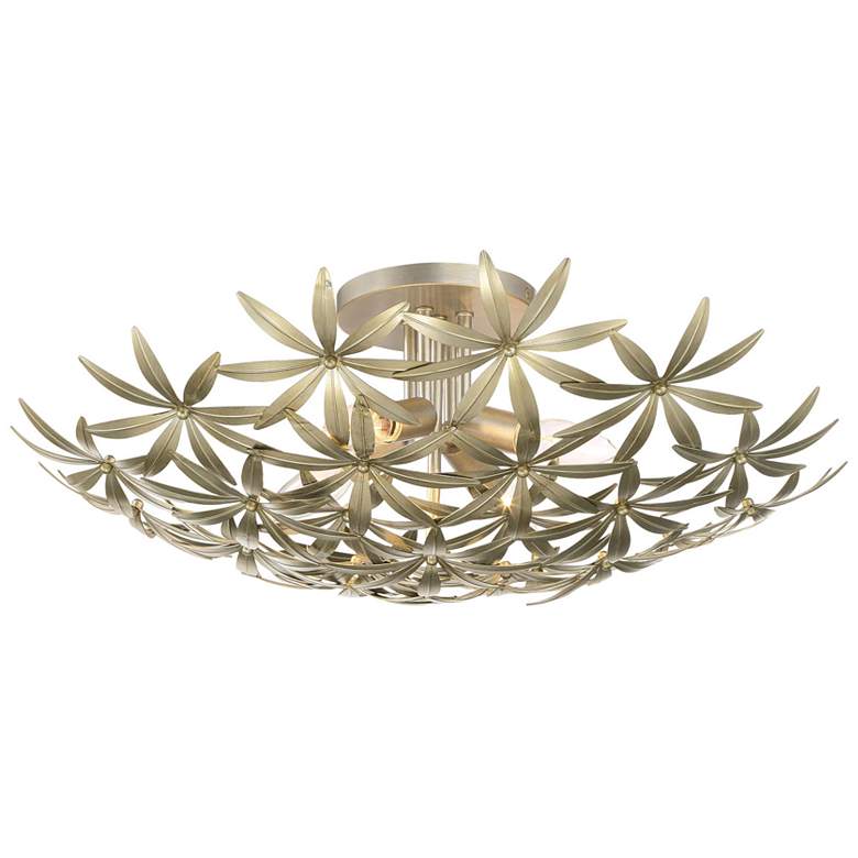Image 2 Minka Flower Child 22" Wide Ambry Gold Flower 4-Light Ceiling Light