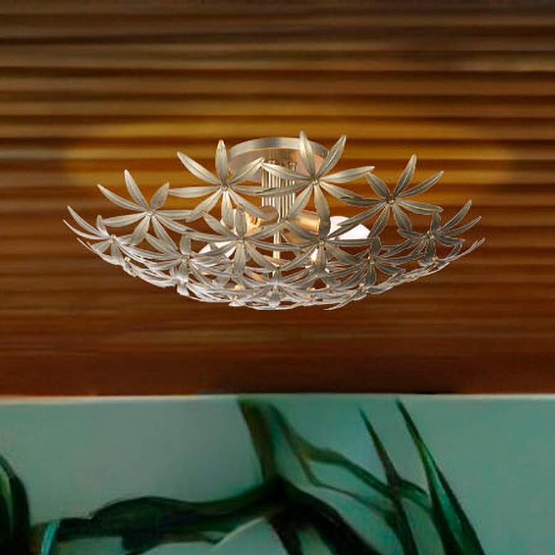 Image 1 Minka Flower Child 22" Wide Ambry Gold Flower 4-Light Ceiling Light