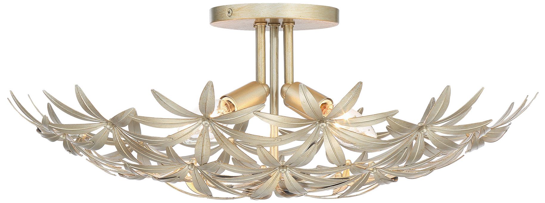 Minka Flower Child 22" Wide Ambry Gold Flower 4-Light Ceiling Light