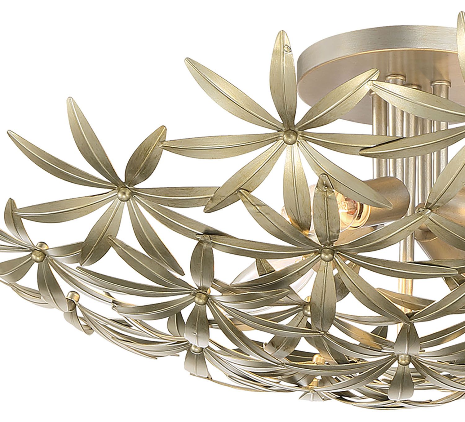 Minka Flower Child 22" Wide Ambry Gold Flower 4-Light Ceiling Light
